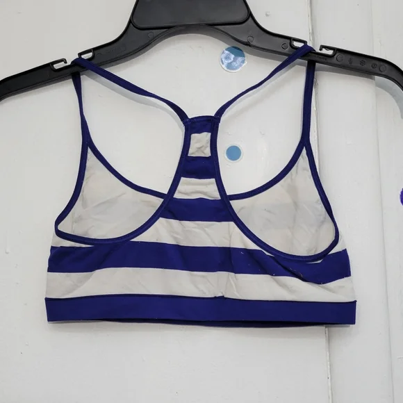 Victoria's Secret Blue and White Striped Sports Bra Size Medium - Picture 3 of 3